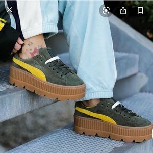 Fenty Creeper Platform Sneaker Olive/Yellow